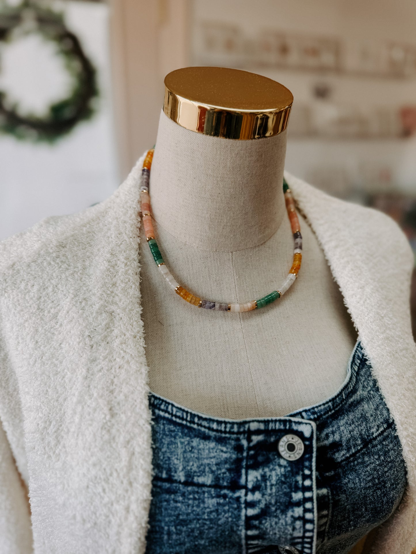 Rainbow Beaded Necklace