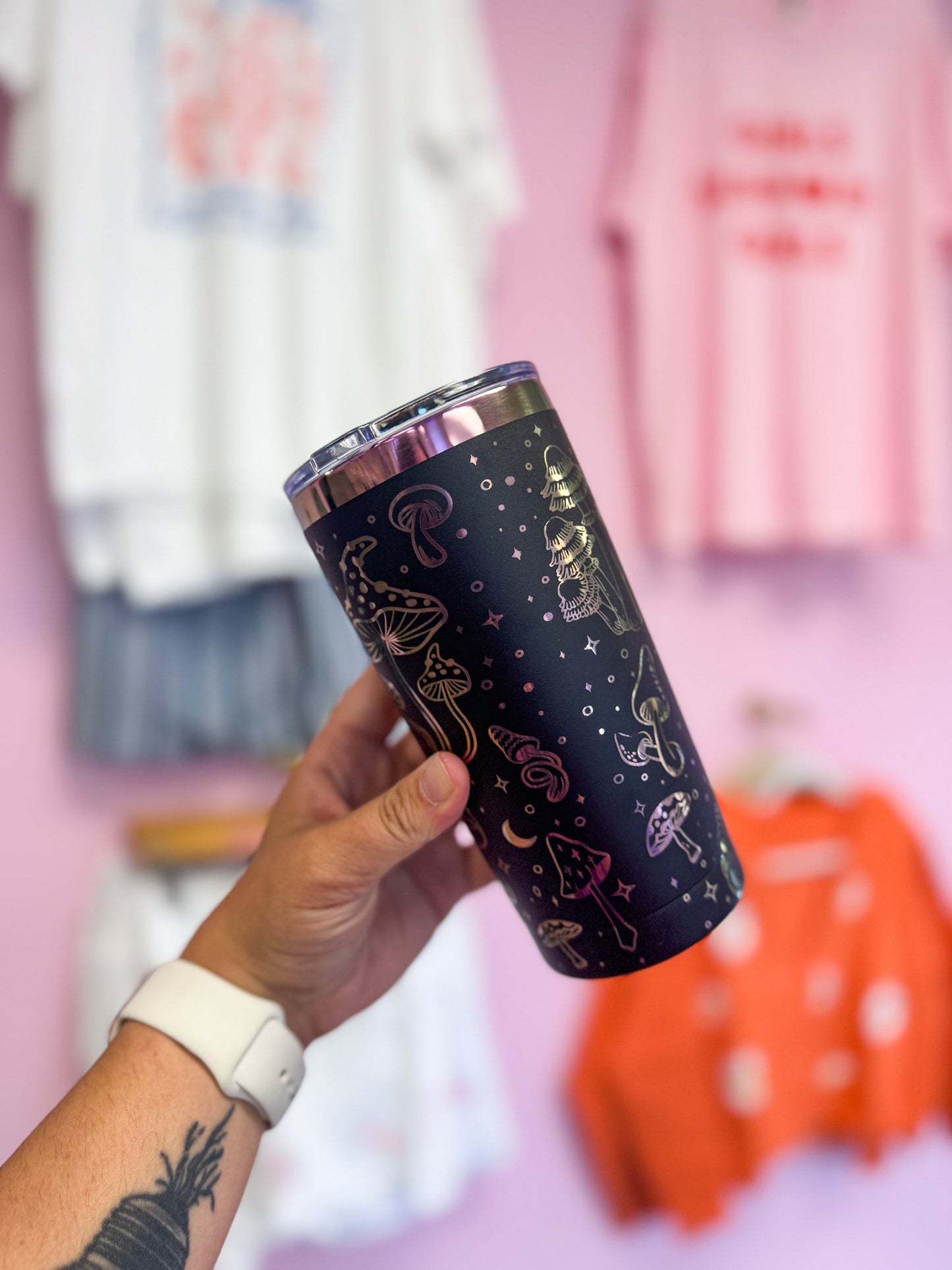 Starry Night Mushroom 20oz Tumbler
