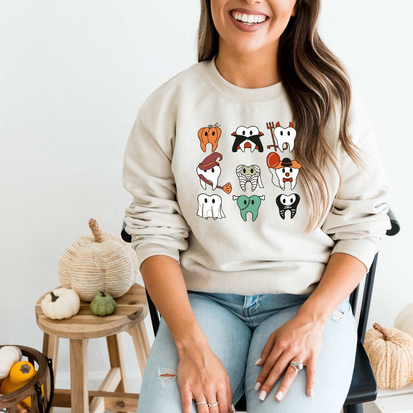 Halloween Teeth Collage Sweatshirt