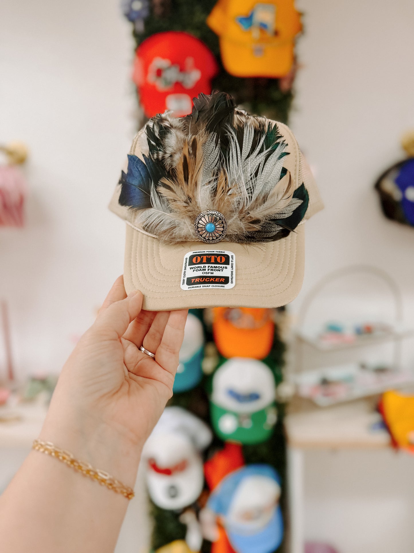 Feathered Trucker Hat