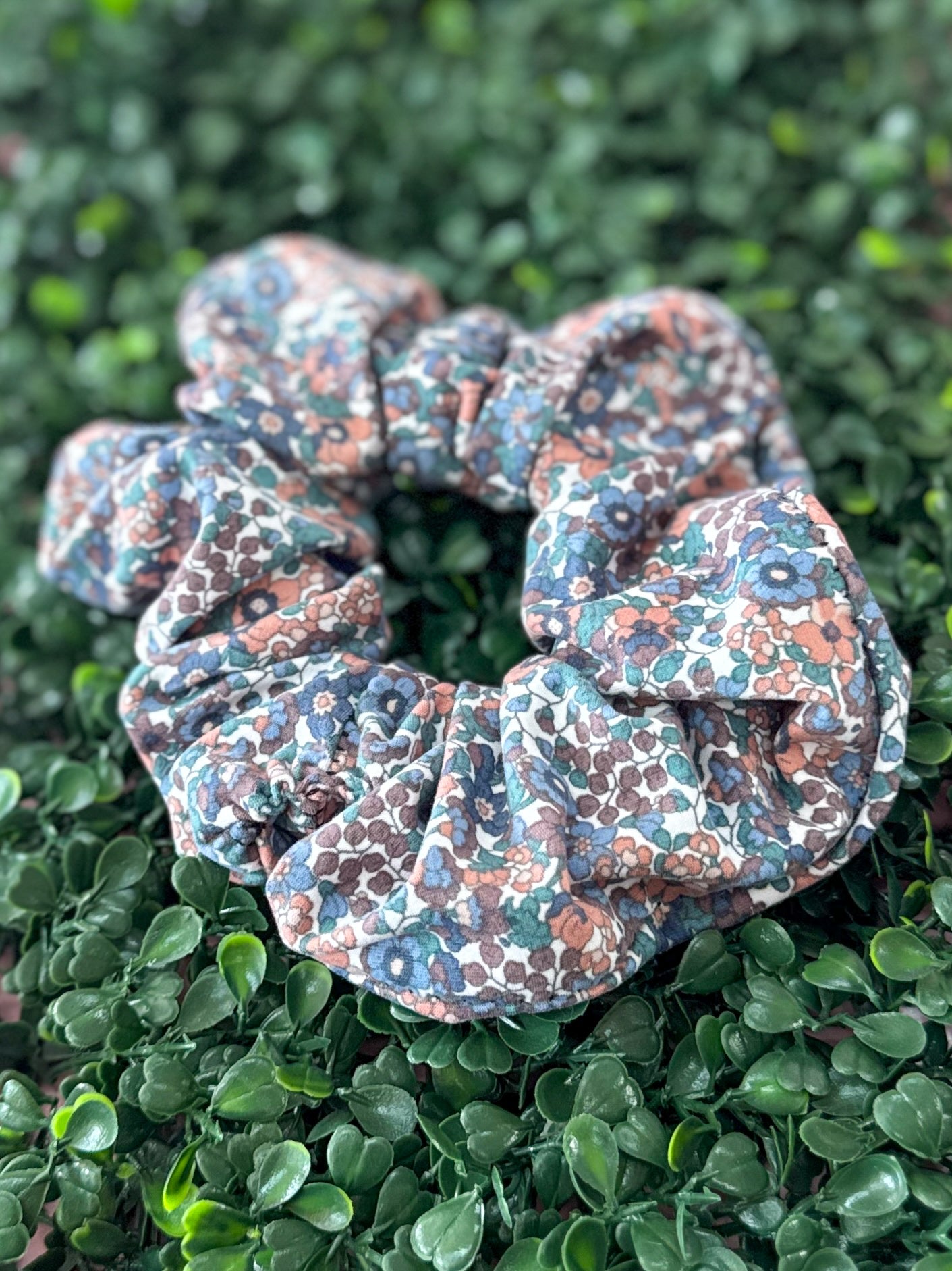 Multicolor Floral Scrunchie