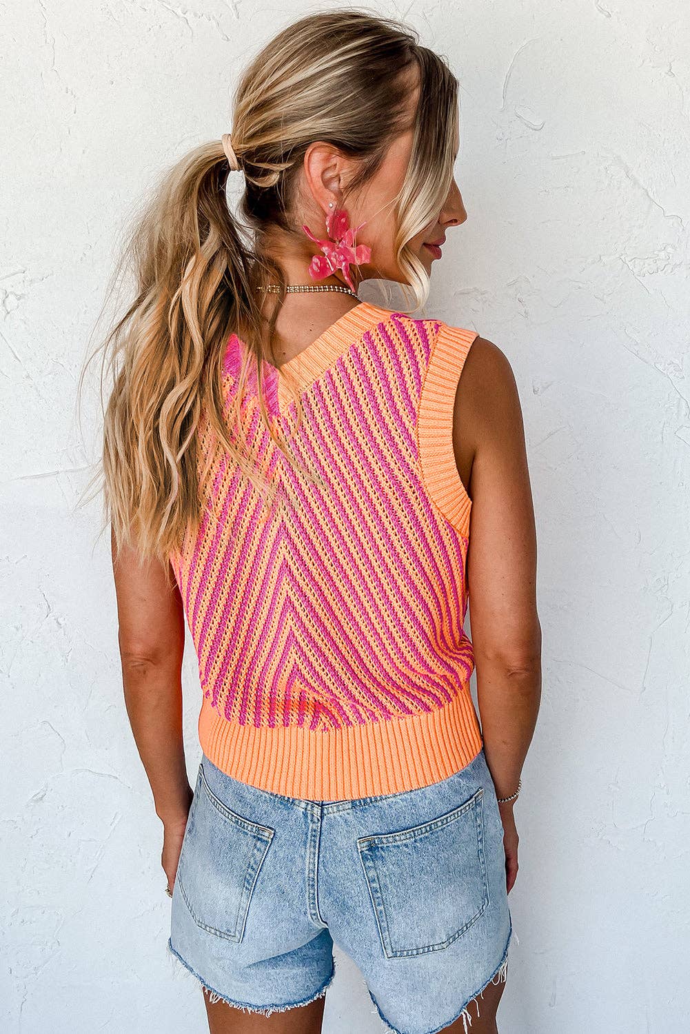Strawberry & Sunset Sweater Vest