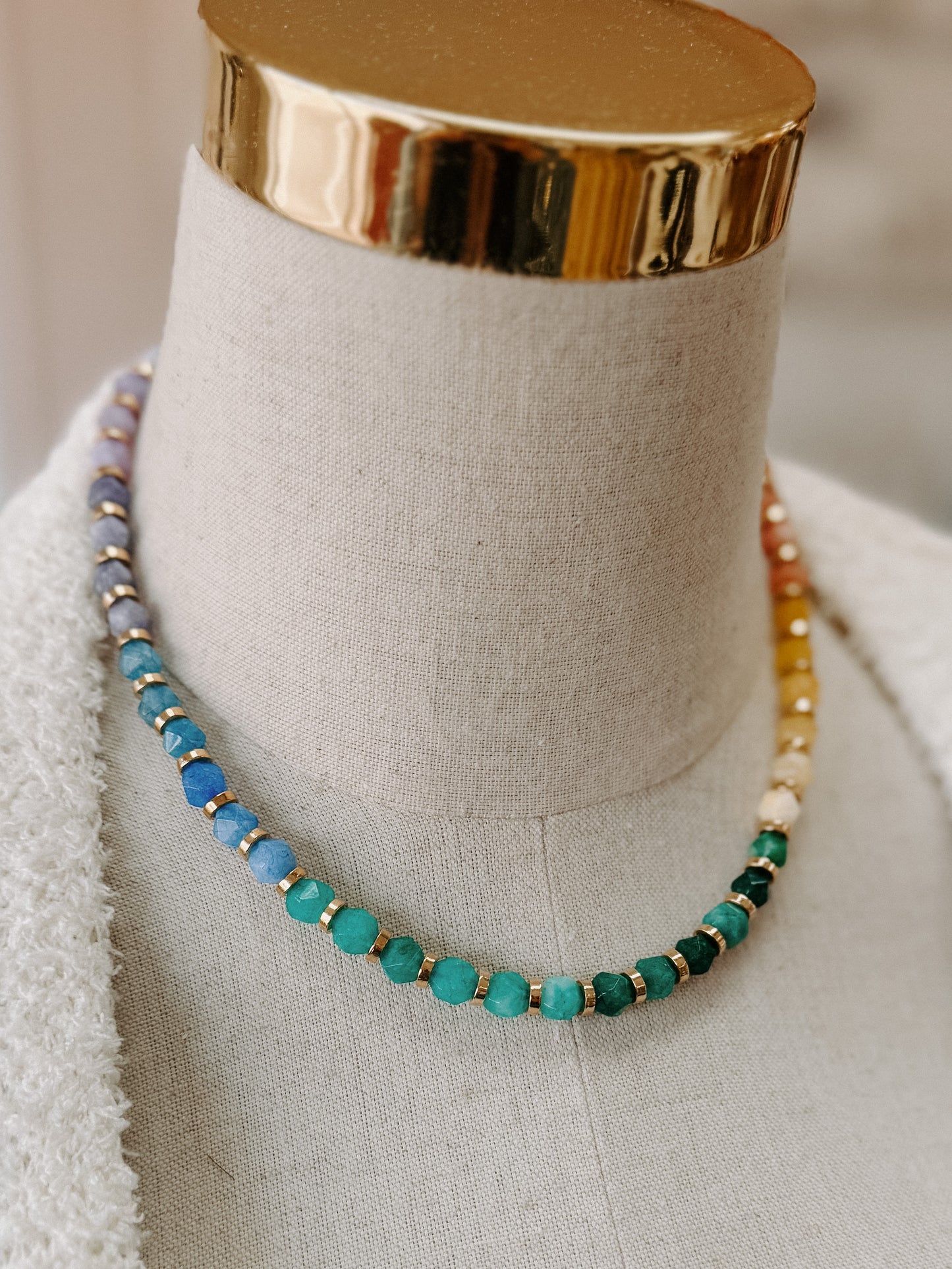 Rainbow Beaded Necklace