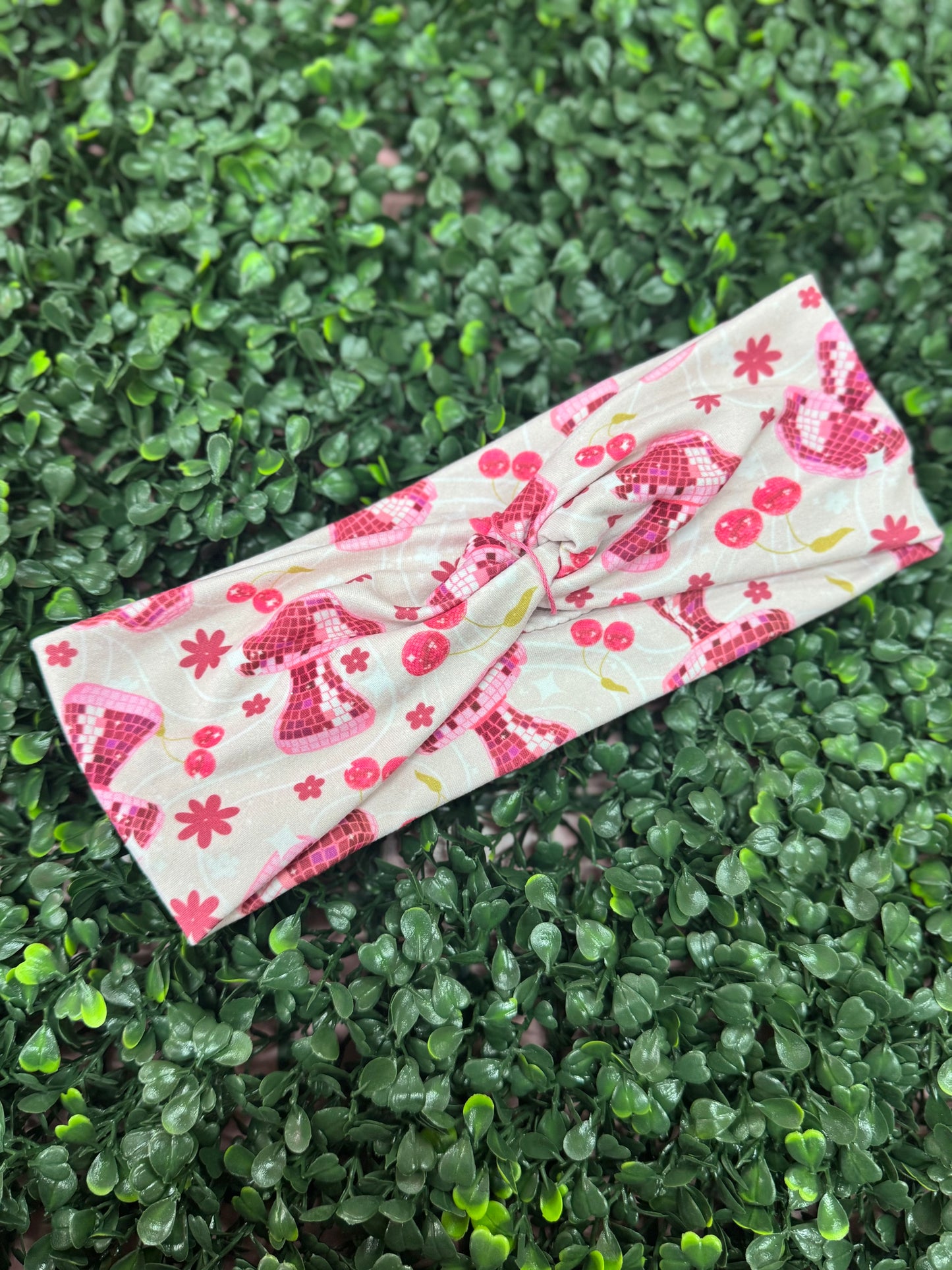 Mushroom and Cherry Disco Headband