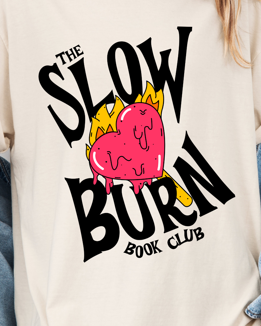 Slow Burn Book Club T-Shirt Front & Back