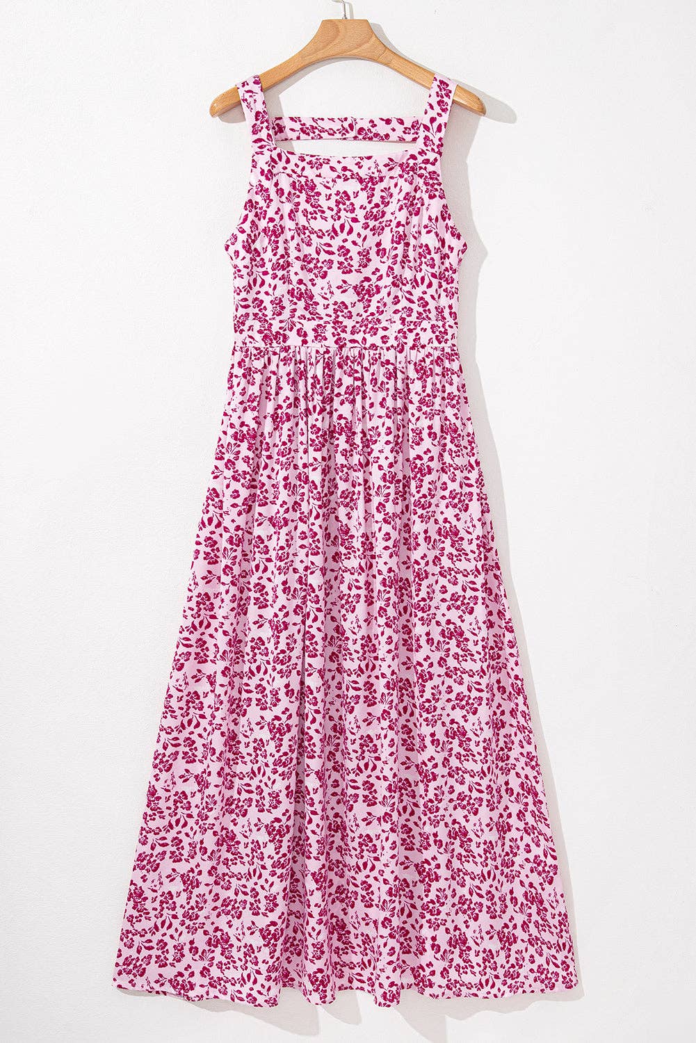 Pink Floral Maxi Dress