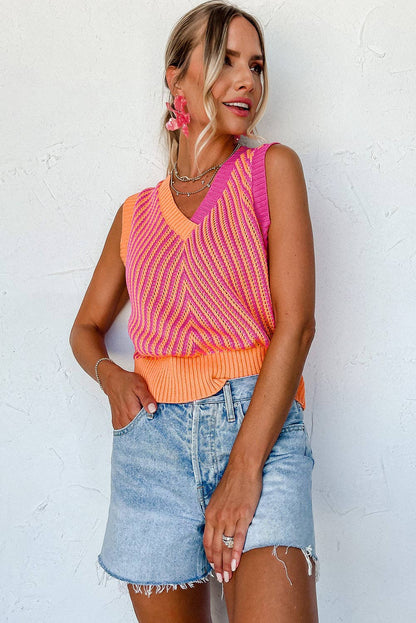 Strawberry & Sunset Sweater Vest