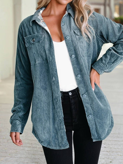 Sloane Plaid Corduroy Shacket