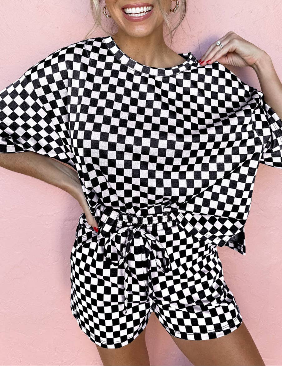 Butter Soft Checkered Lounge Set