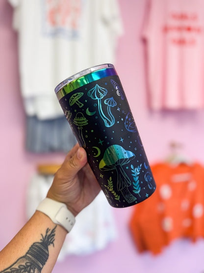 Starry Night Mushroom 20oz Tumbler