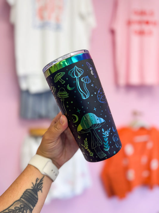 Starry Night Mushroom 20oz Tumbler