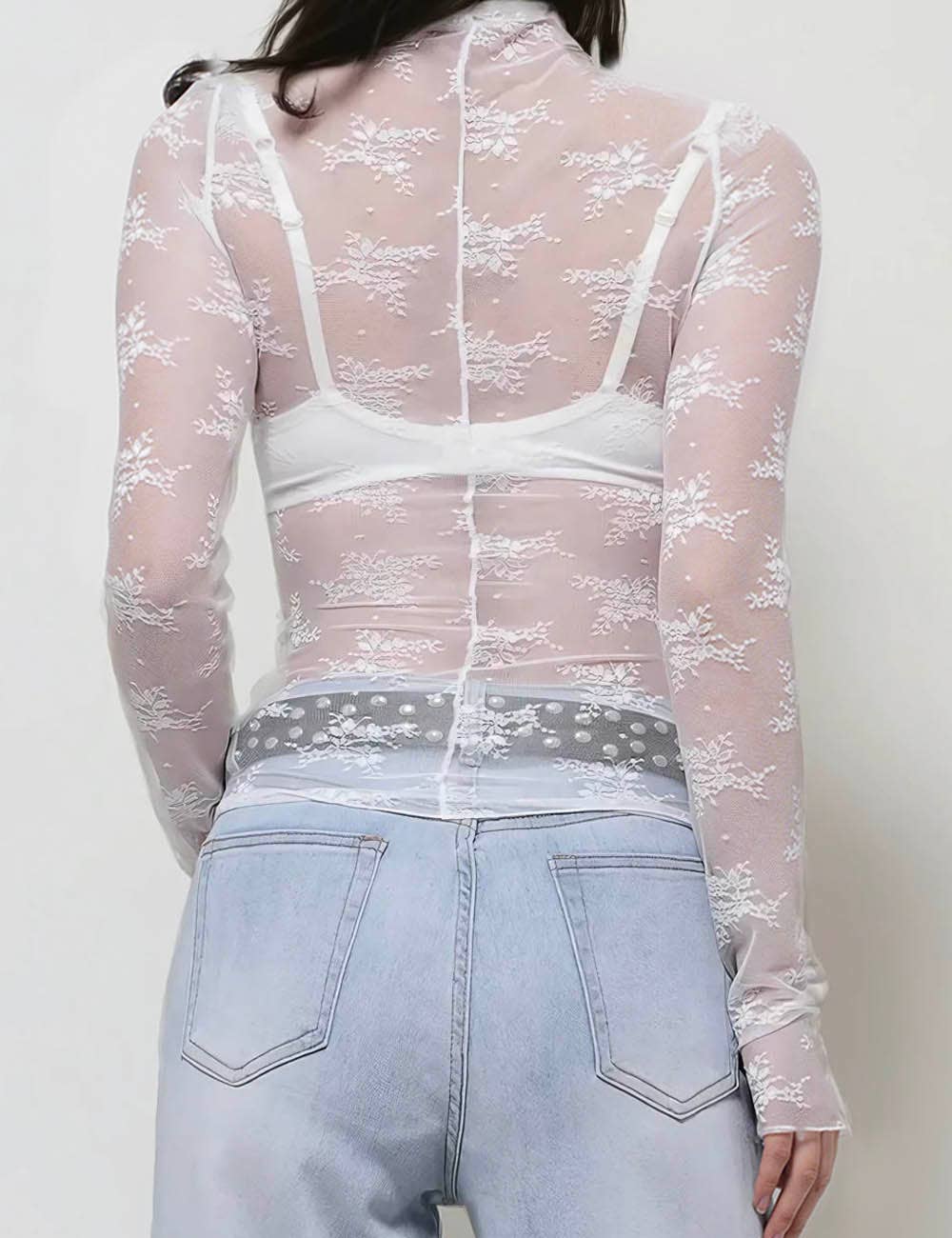 Floral Mesh Top