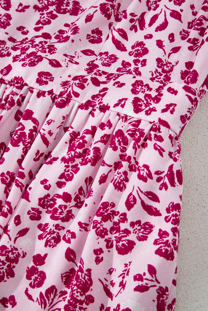 Pink Floral Maxi Dress