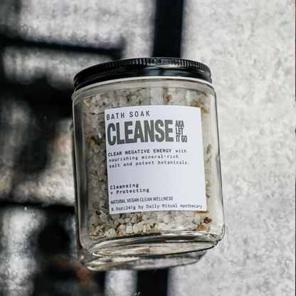 Cleanse Ritual Bath Soak Glass Jar