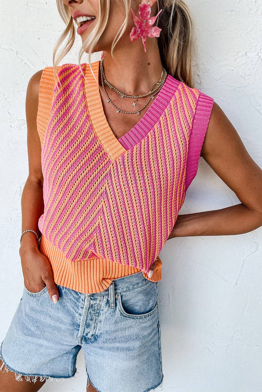 Strawberry & Sunset Sweater Vest