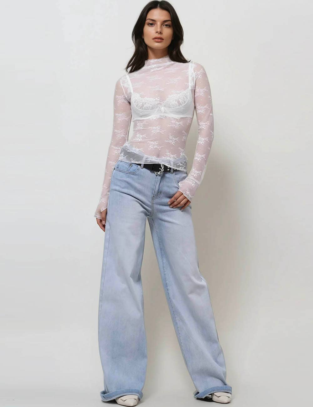 Floral Mesh Top