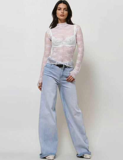 Floral Mesh Top