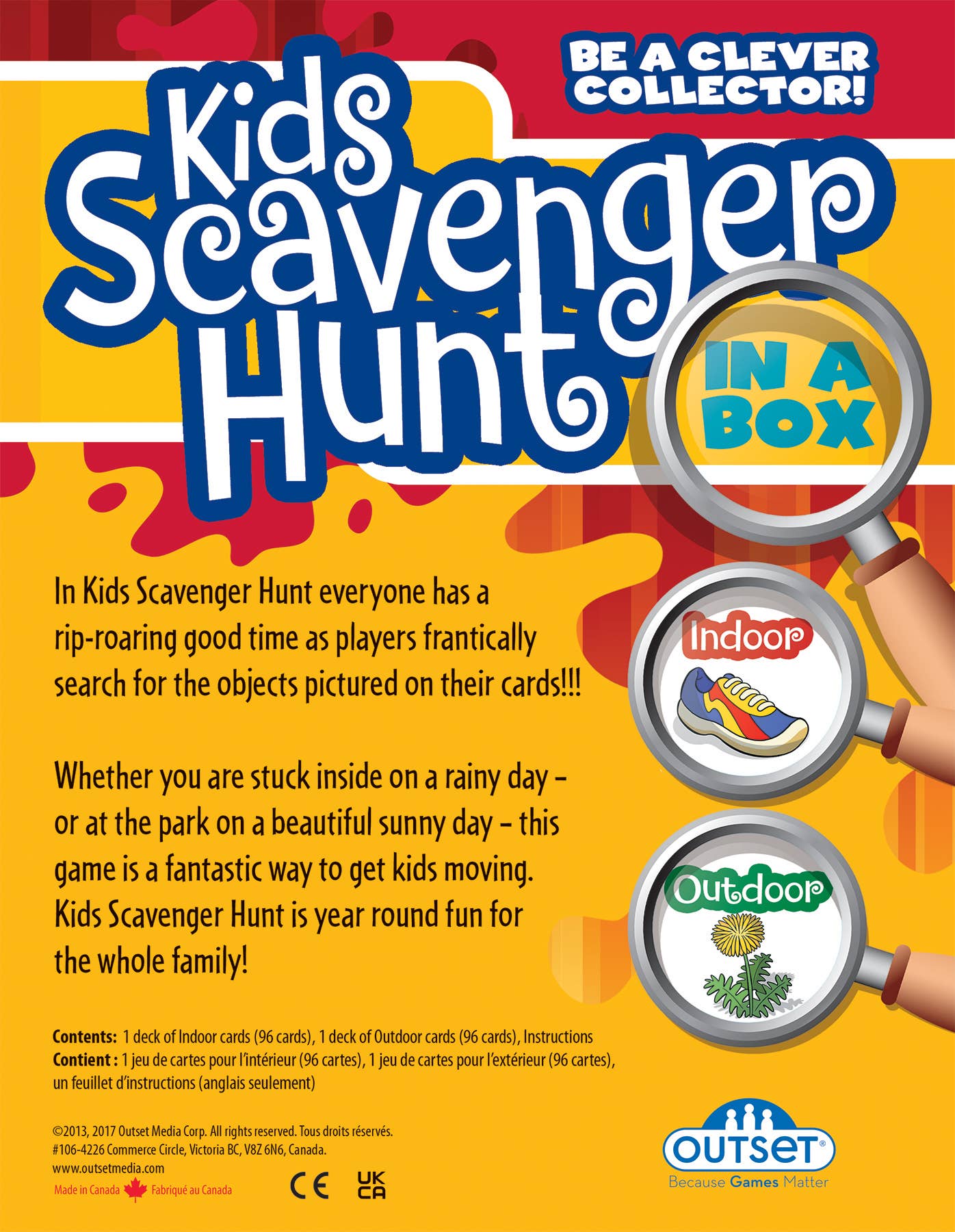 Kids Scavenger Hunt Board Game