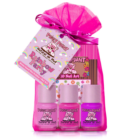 Rainbow Party Gift Set- Kids Non-Toxic Nail Polish
