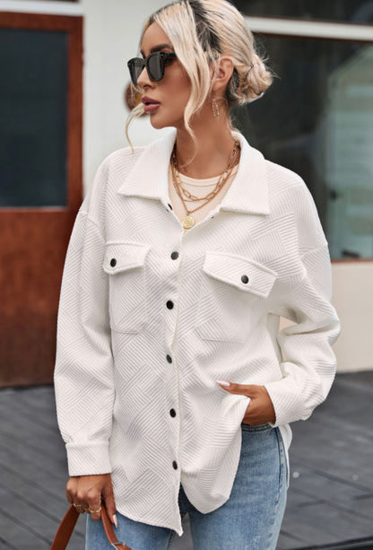 Textured White Shacket