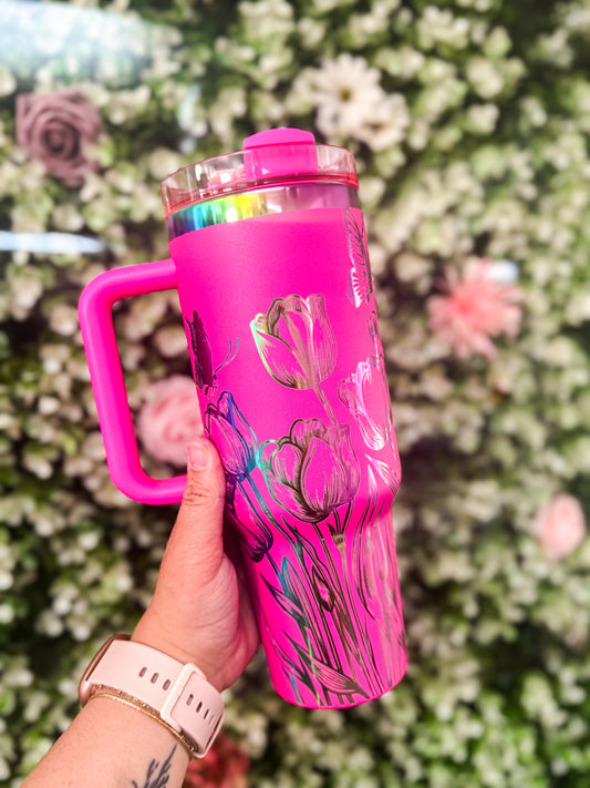 Flower Tumbler 40oz