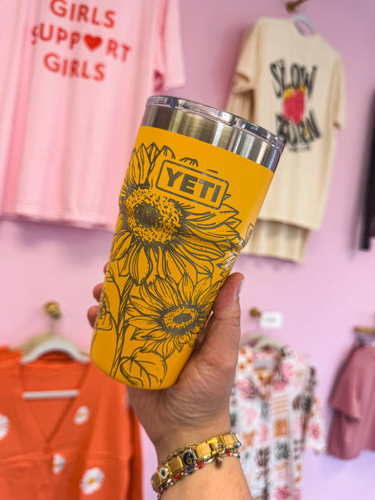 Yellow Sunflowers 20oz Tumbler