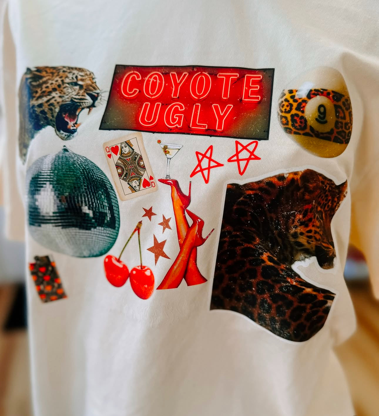 Disco Cheetah Collage Tee