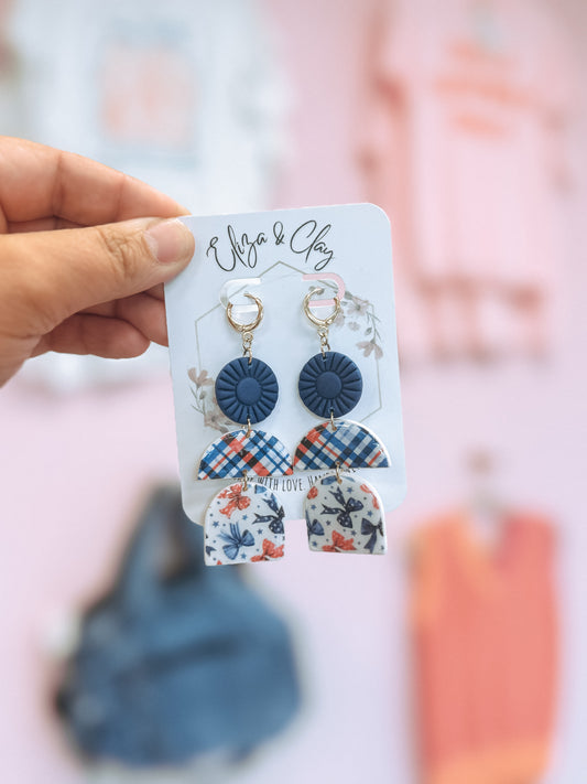 Red, White and Blue Dangle Earrings