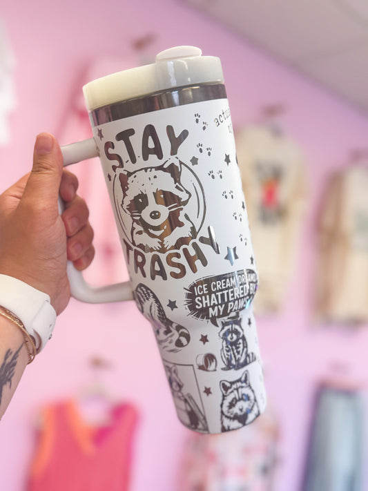 Stay Trashy Raccoon 40oz Tumbler