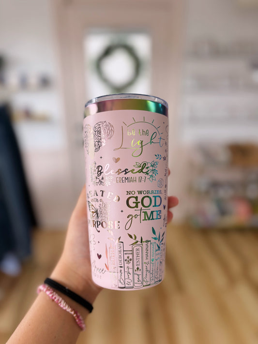 Religious Quote Tumbler No Handle