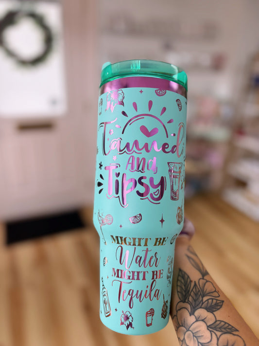 Tanned and Tipsy Tumbler