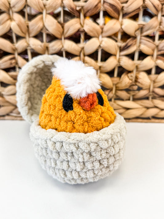 Hatching Chick Crochet Plushie