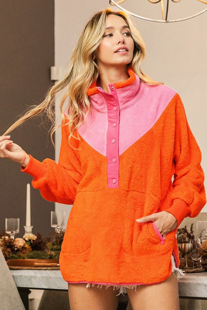 Pink & Orange Pullover