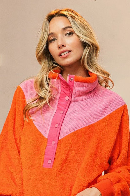 Pink & Orange Pullover