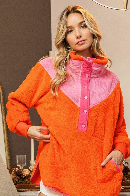 Pink & Orange Pullover