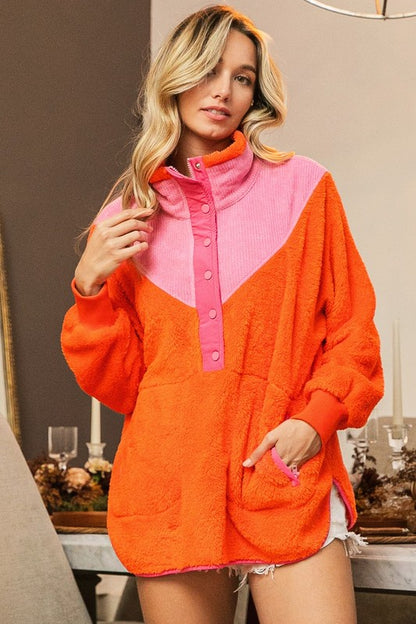 Pink & Orange Pullover