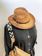 Burned Western Hat - Brown Floral