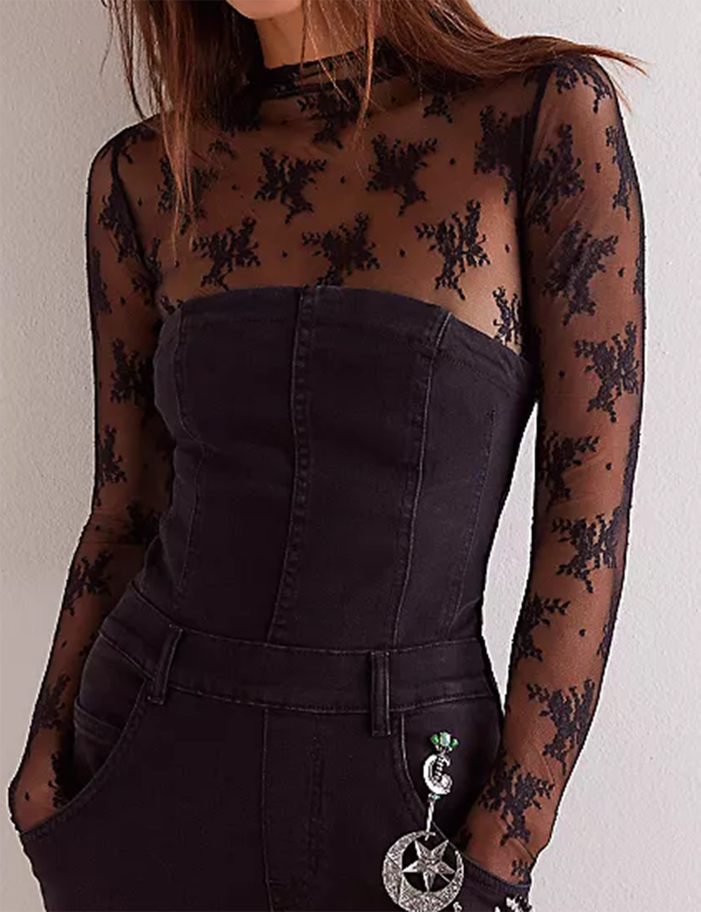 Floral Mesh Top