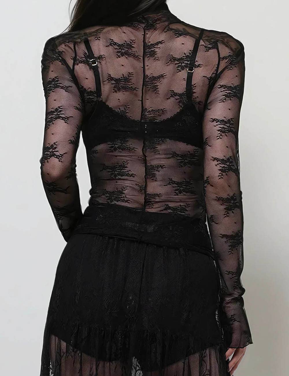 Floral Mesh Top