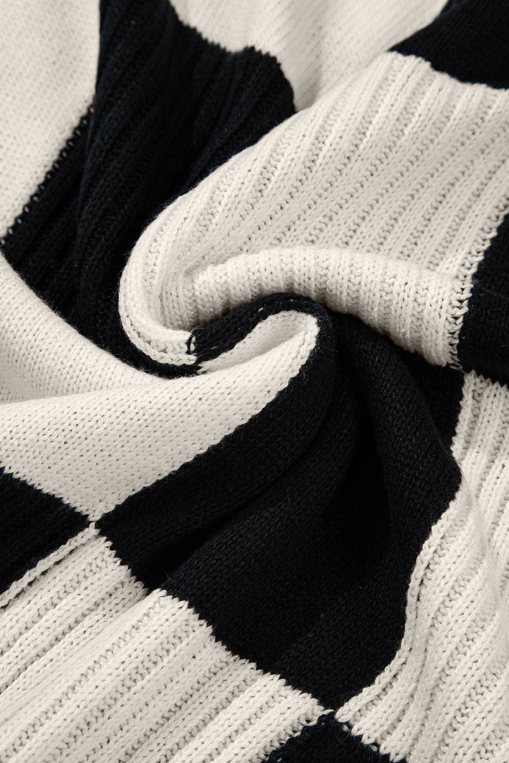 Color Block Crew Neck Sweater