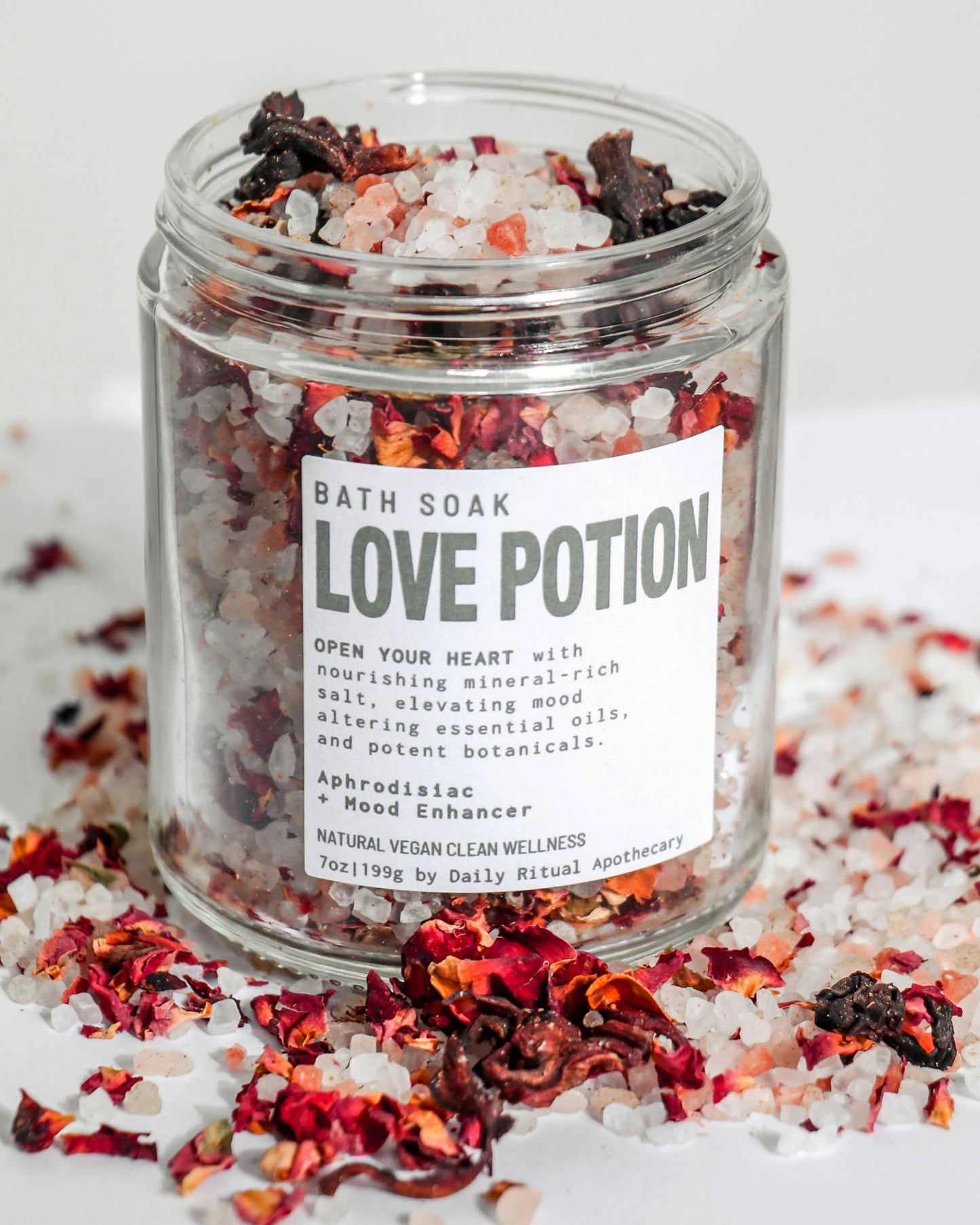 Love Potion Bath Soak Glass Jar