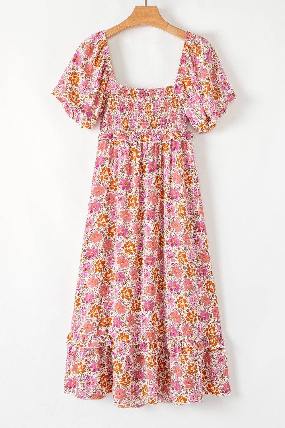 Floral Bow Back Midi Dress