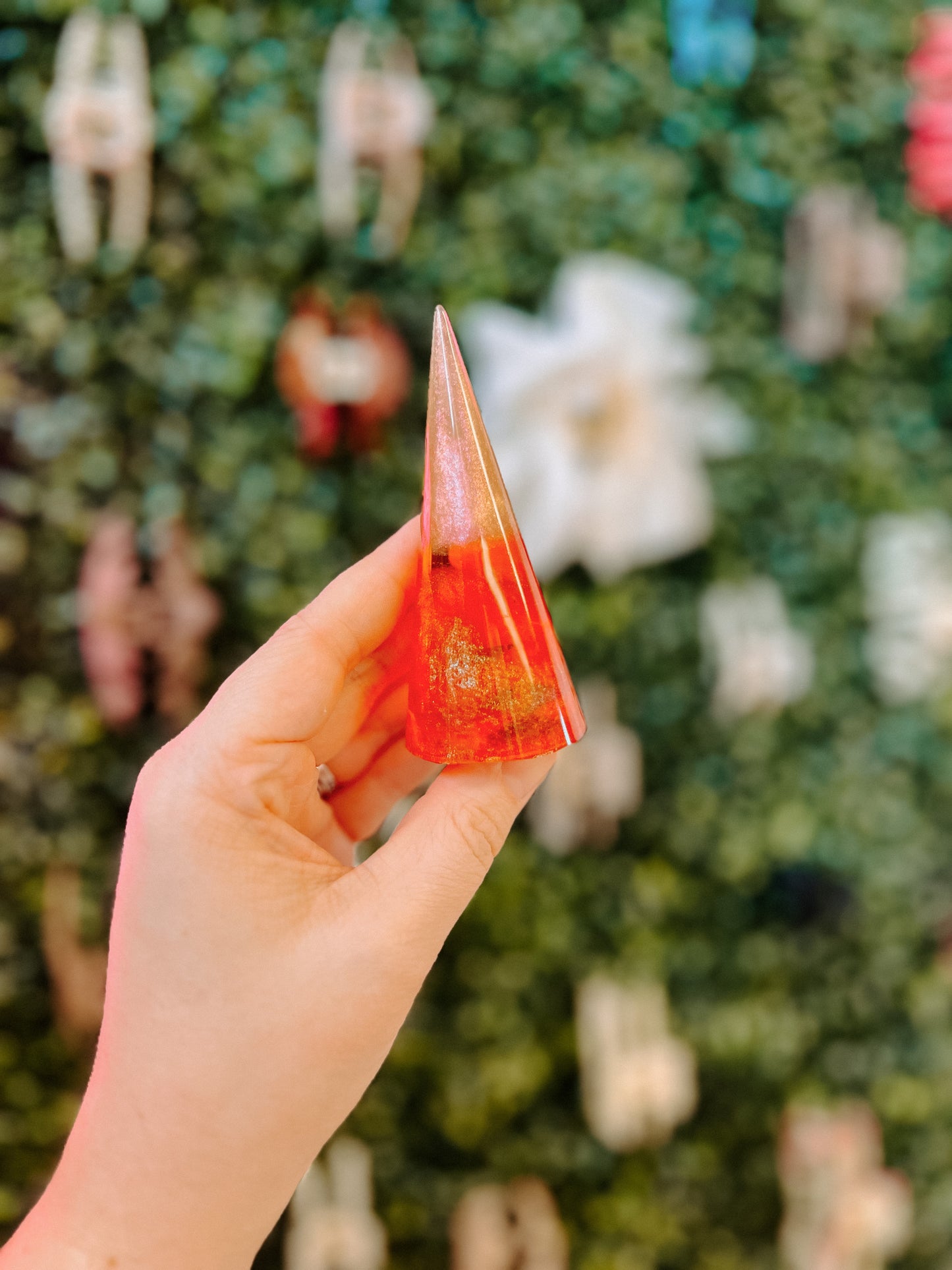 Orange Glitter Ring Holder