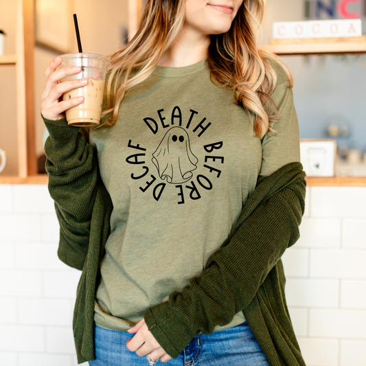 Death Before Decaf Tee