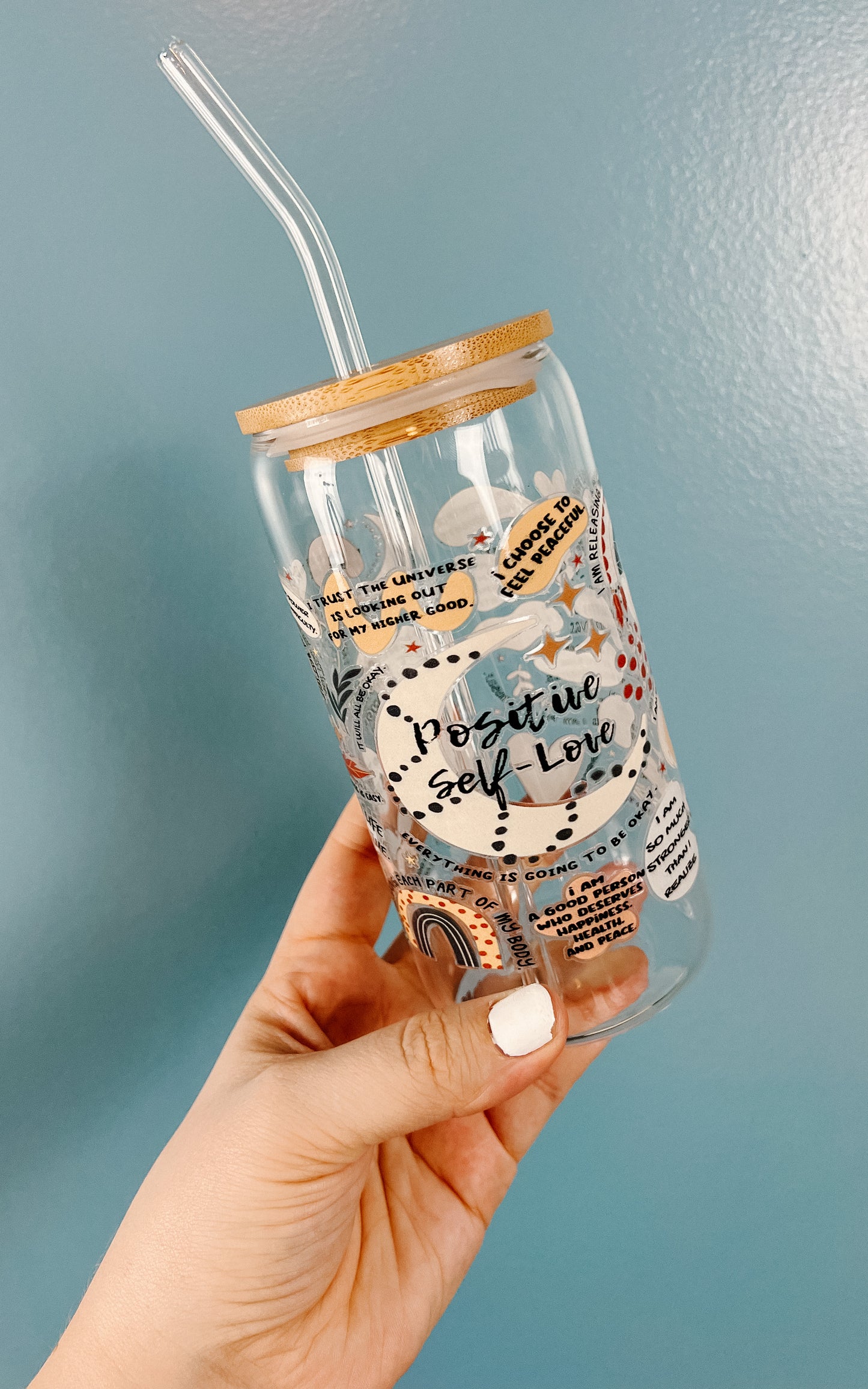 Positive Self Love Glass 16oz