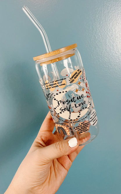 Positive Self Love Glass 16oz