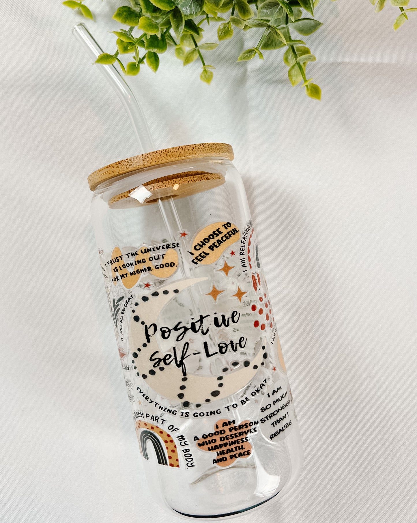 Positive Self Love Glass 16oz